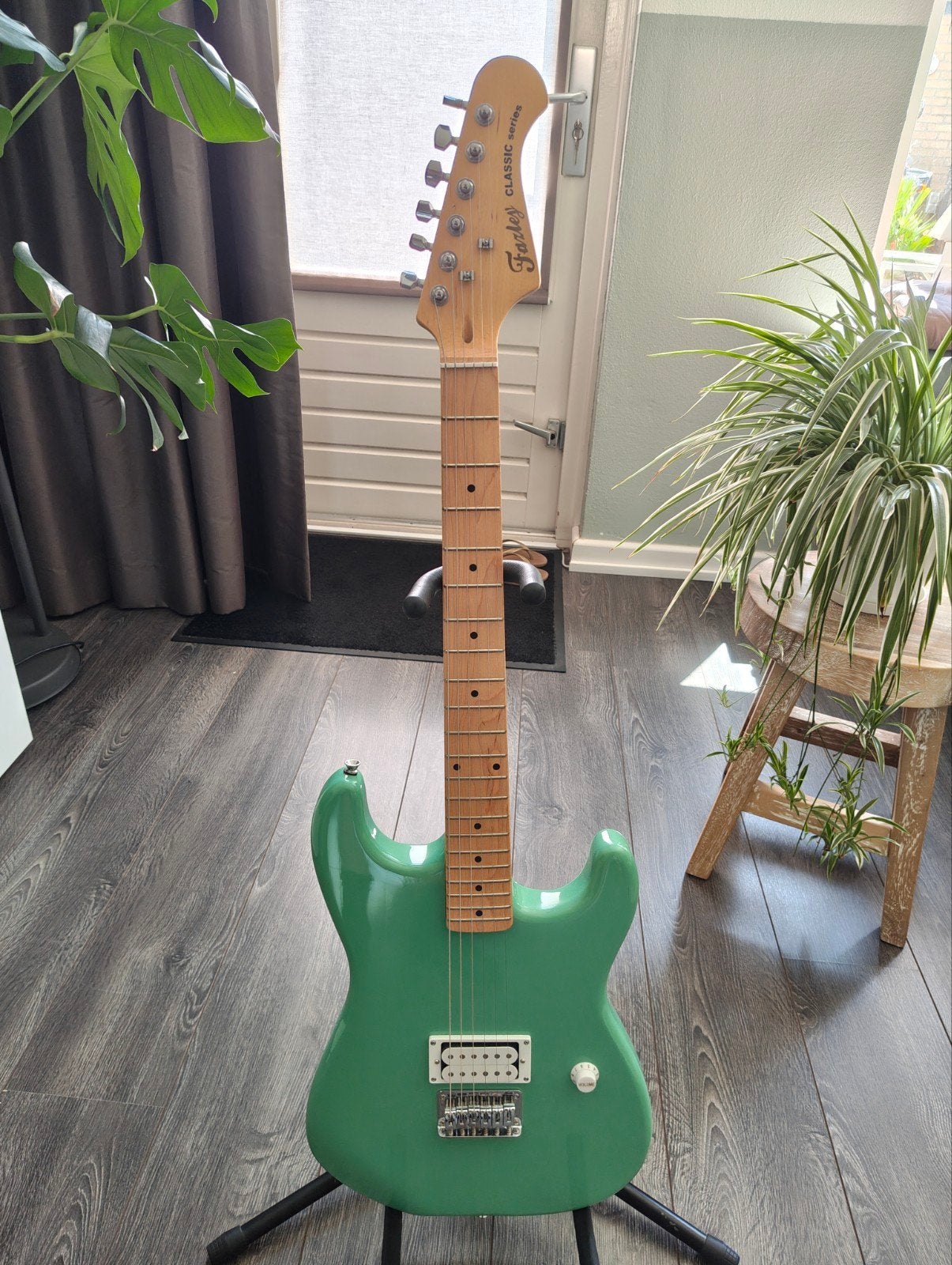 Fazley gitaar groen, Muziek en Instrumenten, Snaarinstrumenten | Gitaren | Elektrisch, Ophalen, Gebruikt, Solid body, Overige merken