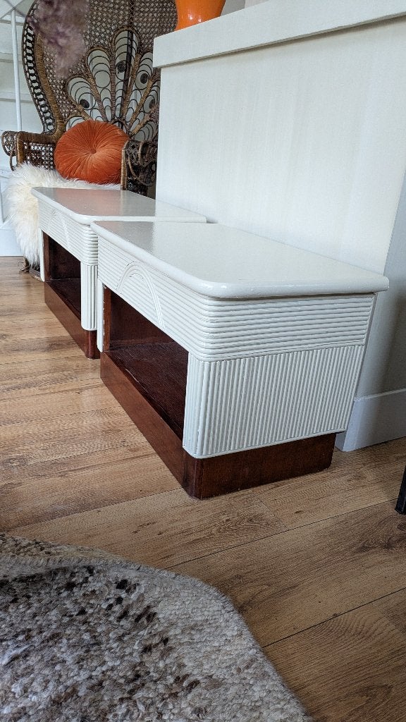 Nachtkastjes Japandistijl, Huis en Inrichting, Slaapkamer | Nachtkastjes, Ophalen, Minder dan 55 cm, Hout, 65 cm of meer