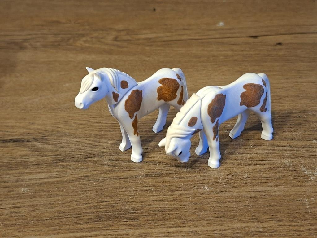 Playmobil : 2 Shetland Pony's !!, Ophalen of Verzenden, Gebruikt