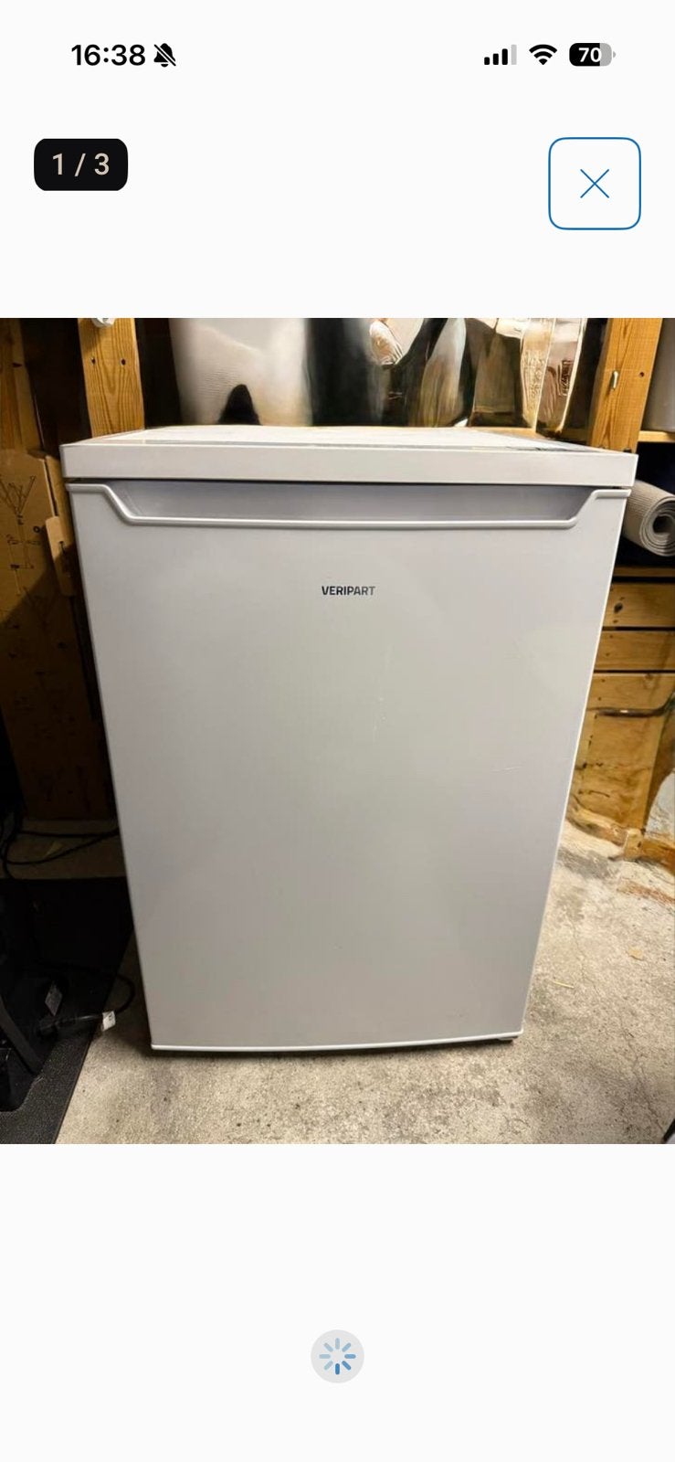 Veripart vrijstaande koelkast., Witgoed en Apparatuur, Koelkasten en IJskasten, Zo goed als nieuw, Zonder vriesvak, 75 tot 100 liter