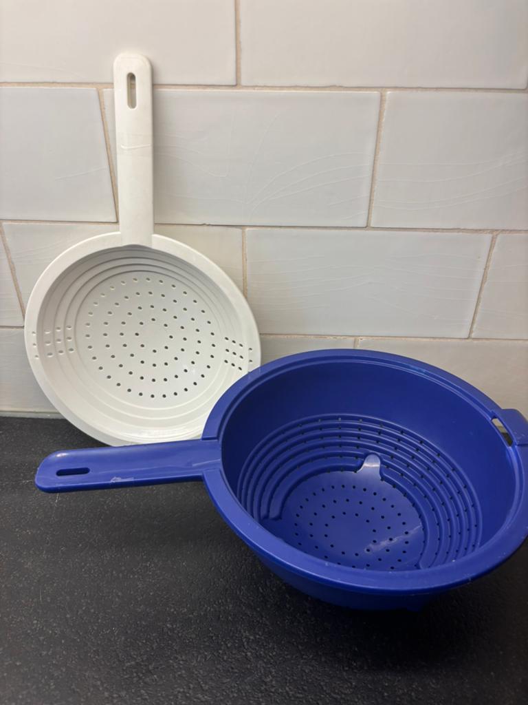 Tupperware dubbel vergiet duovergiet groen saladin, Huis en Inrichting, Keuken | Tupperware, Ophalen of Verzenden, Zo goed als nieuw