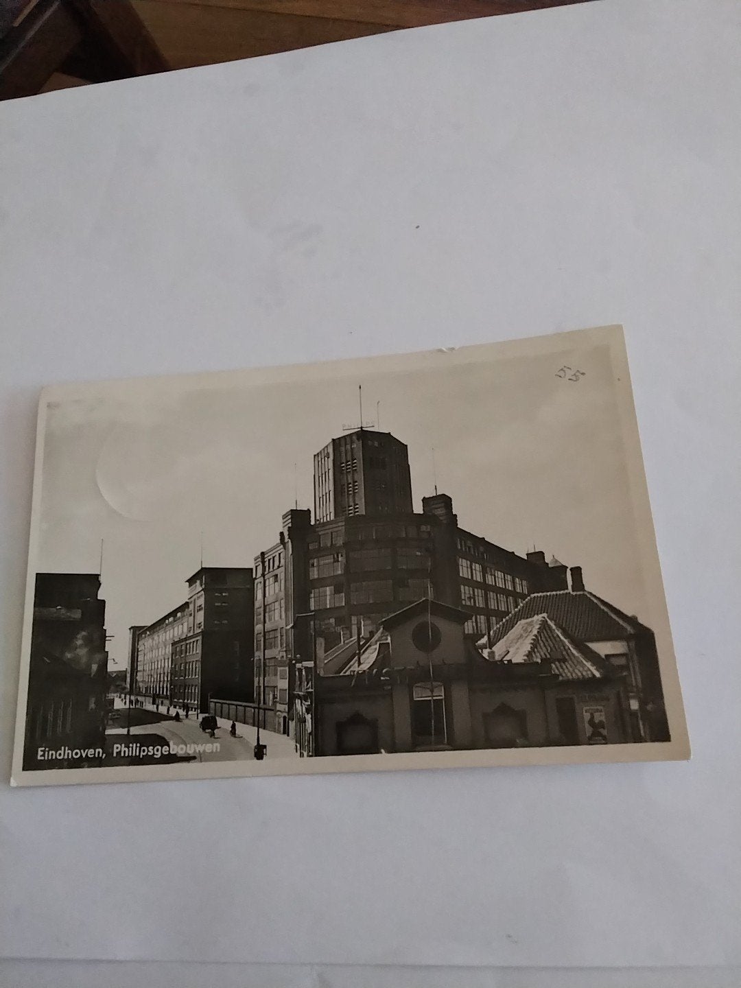 Oude ansichtkaart Eindhoven Philipsgebouwen 1955, Verzamelen, Ophalen of Verzenden, 1920 tot 1940, Gelopen, Noord-Brabant
