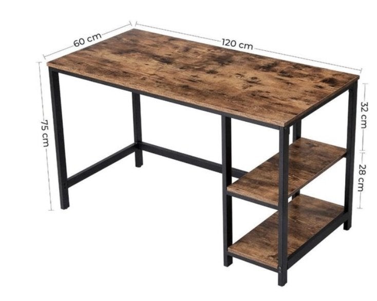 Bureau - Computertafel 120x60x75, Ophalen, 120 cm, Bruin, Zo goed als nieuw