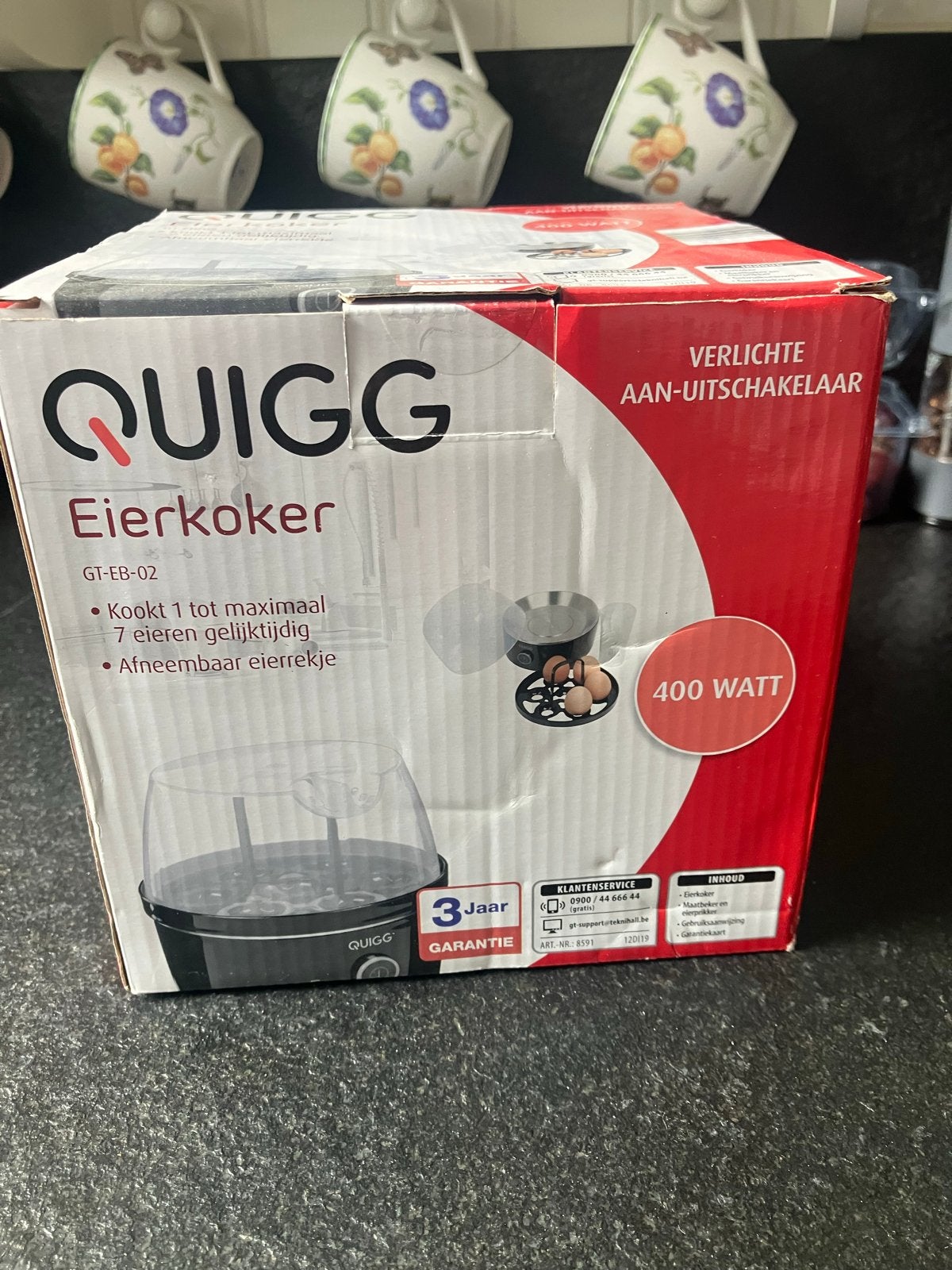 QUIGG Eierkoker GT-EB-02 - Kookt tot 7 eieren, Witgoed en Apparatuur, Ophalen of Verzenden, Nieuw