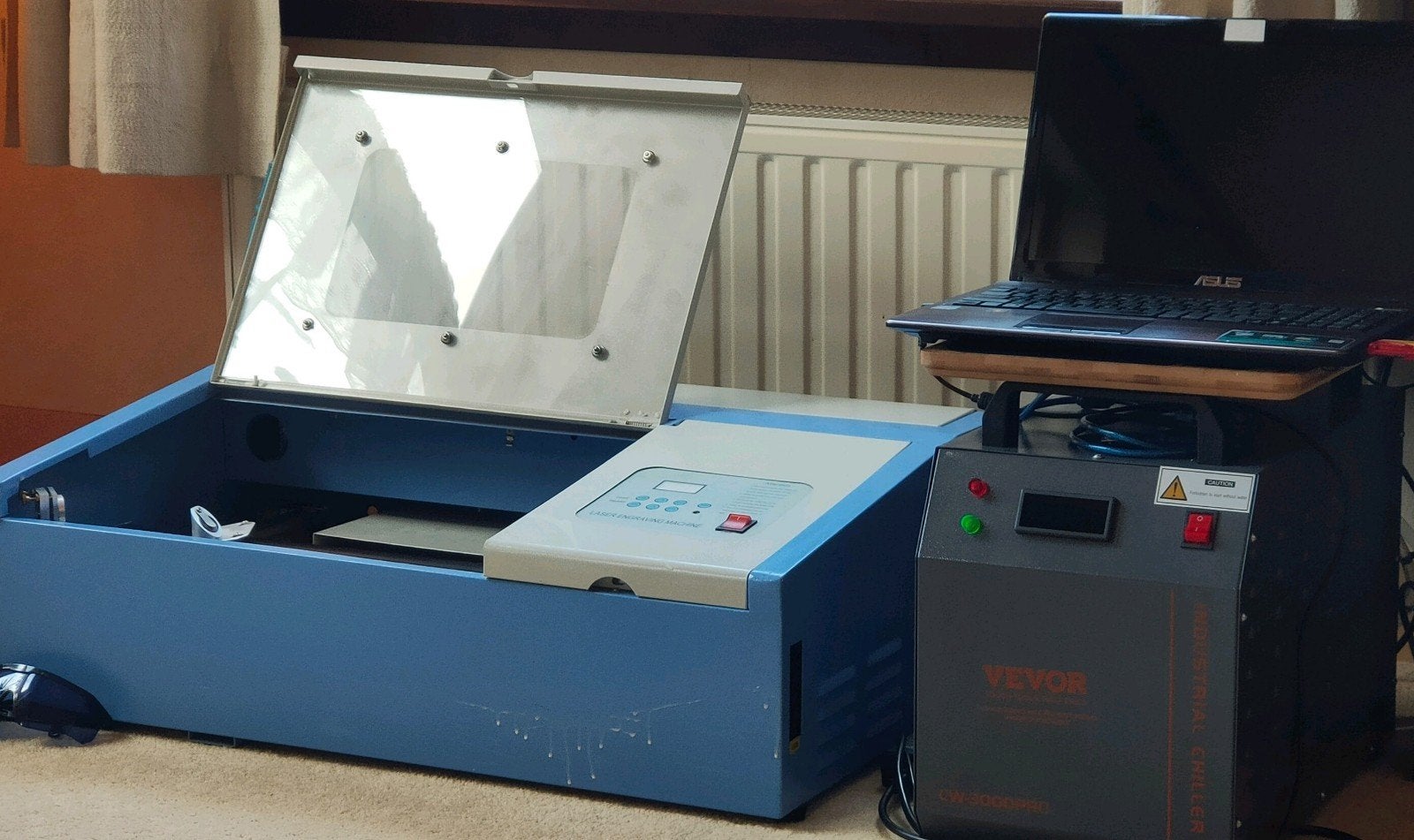 K40 CO2 Laser 40W, graveermachine met waterkoeler, Ophalen, Gebruikt