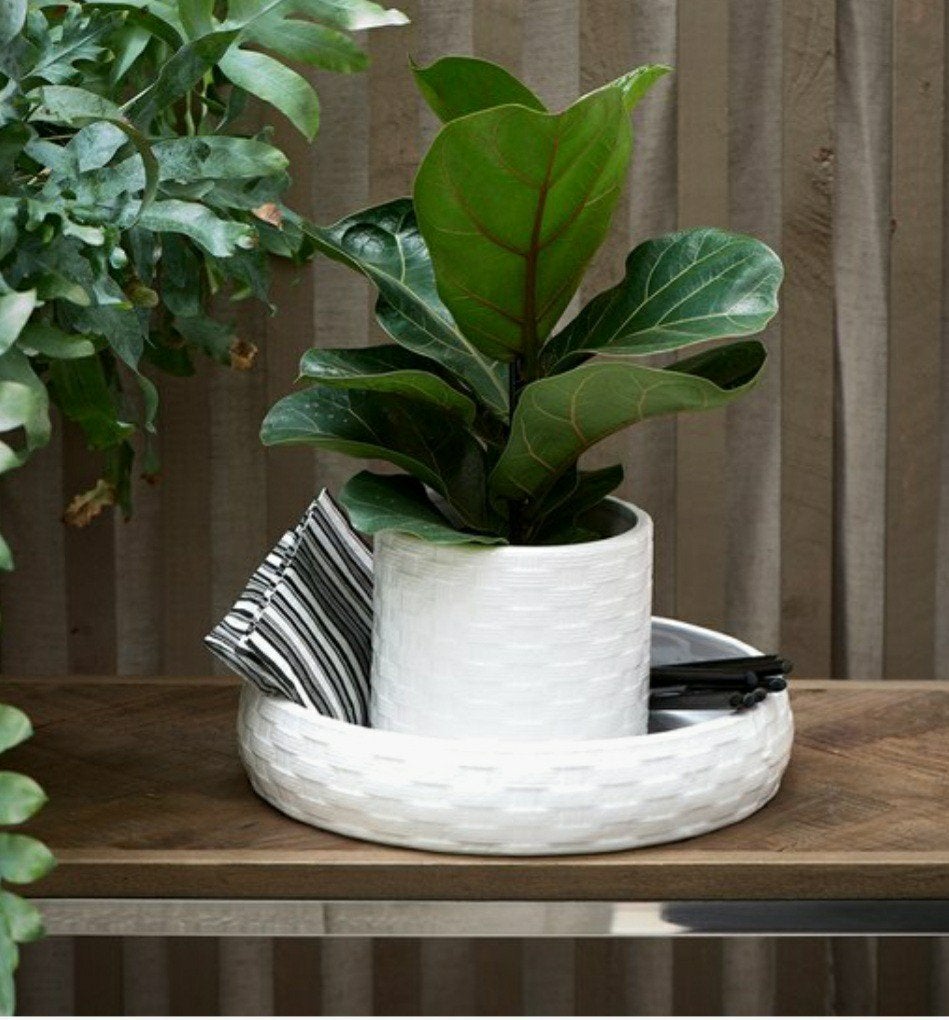 riviera maison dubbel planter 50%, Ophalen, Steen, Minder dan 30 cm, Rond