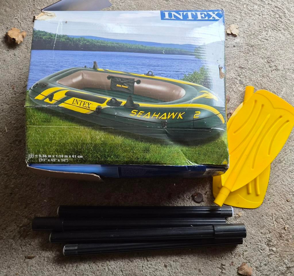 Intex seahawk 2 rubberboot met peddels, Ophalen, Gebruikt