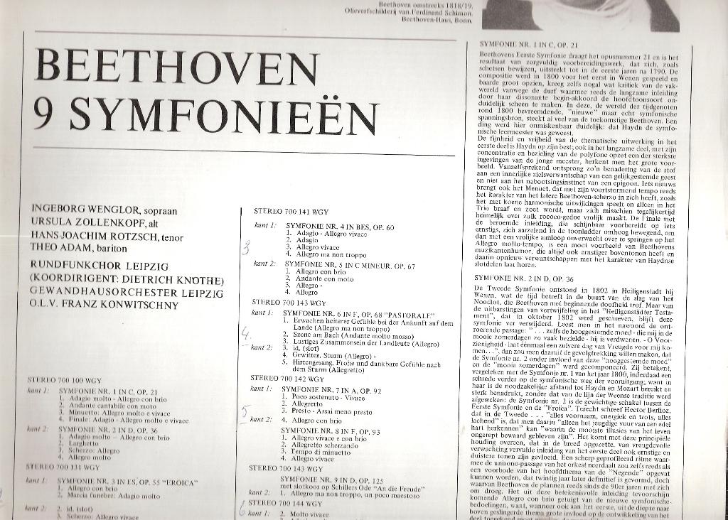 Konwitschny_Beethoven-sinfonien 1/9 - inhoud 6lp-Box, Ophalen, Gebruikt, Overige formaten, Overige typen