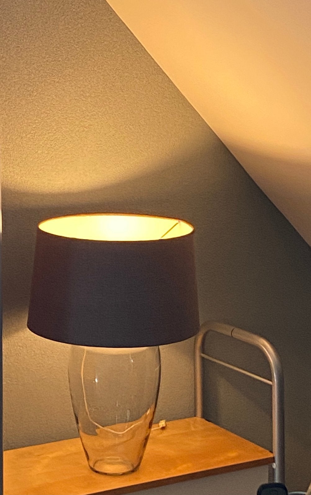 Lamp rookglas groot, Huis en Inrichting, Lampen | Tafellampen, Ophalen, Zo goed als nieuw
