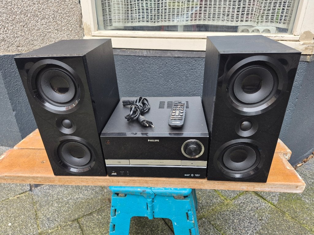 Philips BTB3370 - Microset met DAB+ Radio - Zwart, Audio, Tv en Foto, Ophalen, Philips, Gebruikt, Microset