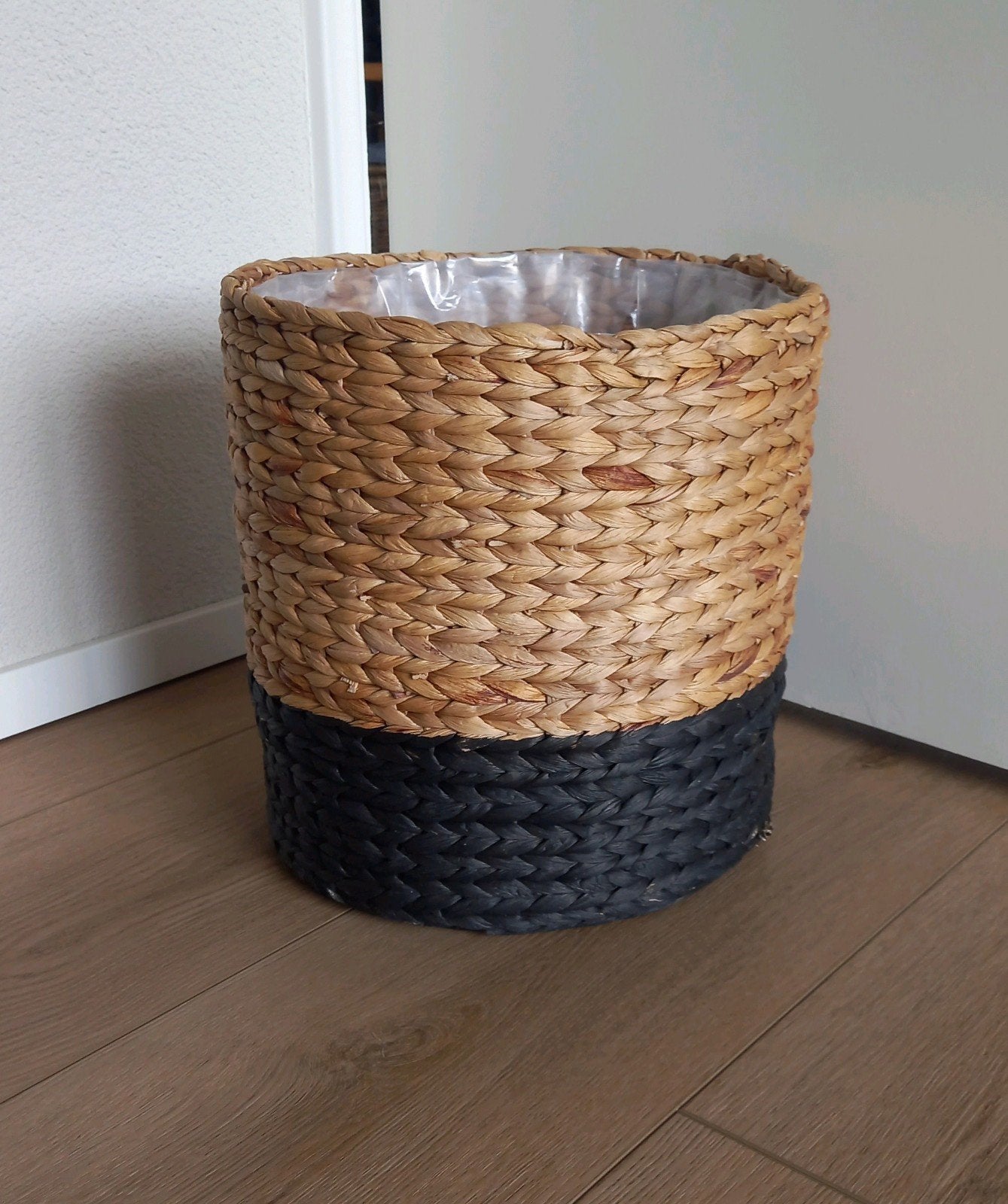 Grote zeegras mand voor een plant (bloempot), Gebruikt, Gevlochten, Mand, Rond