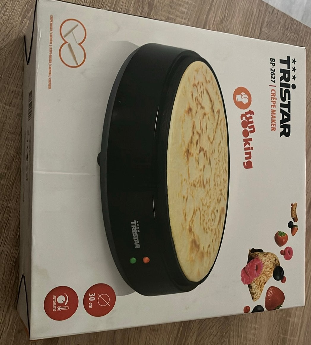 Te koop Tristar BP-2627 crêpe maker (nieuw nooit gebruikt), Ophalen of Verzenden, Vaatmachinebestendige platen, Nieuw