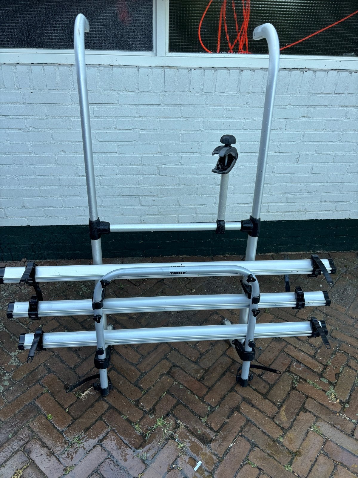 Thule Esse 4 Tripel fietsdrager voor camper, Ophalen, 3 fietsen of meer, Gebruikt, Achterklepdrager