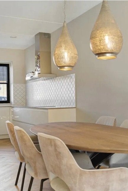 2 Authentieke arabische handgemaakte lampen Nour Lifestyle, Ophalen, Zo goed als nieuw, Metaal