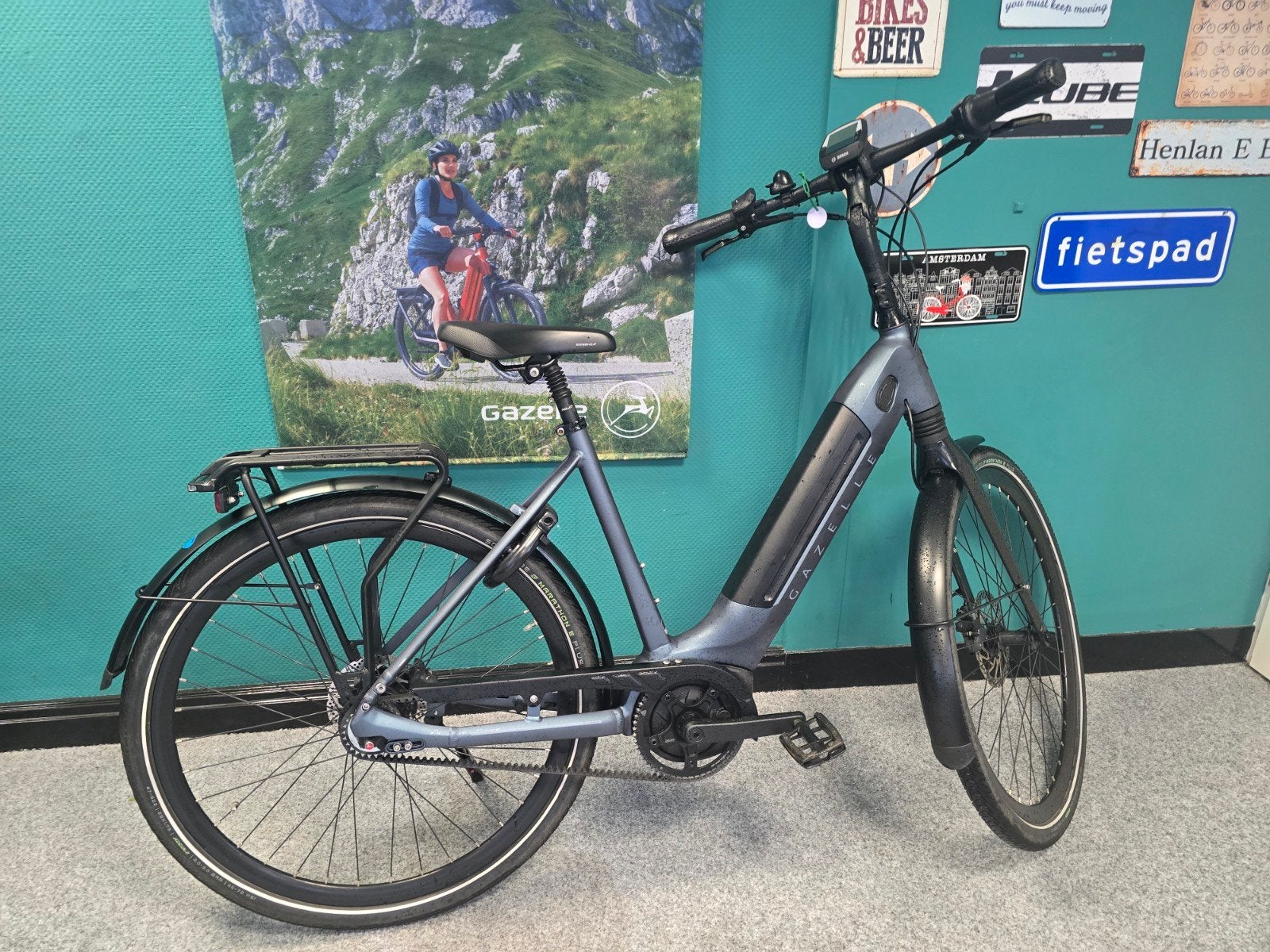 Gazelle Ultimate C8+ Beltriem 500Wh, Frame 53, Topstaat, Ophalen, Zo goed als nieuw, 51 tot 55 cm, 50 km per accu of meer