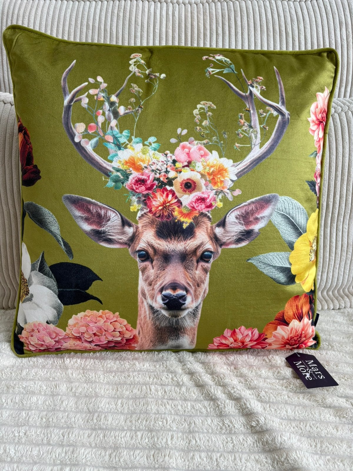 Heel mooi kussen, Huis en Inrichting, Woonaccessoires | Kussens, Verzenden, Zo goed als nieuw, Wit, Vierkant