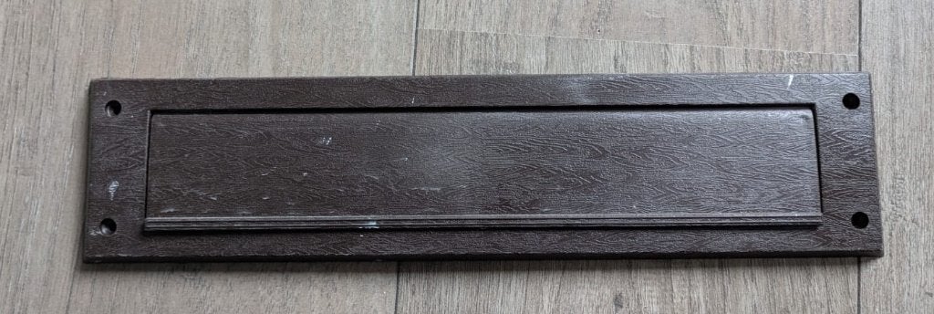 Brievenbusklep met tochtborstel, Tuin en Terras, Brievenbussen, Ophalen of Verzenden, Gebruikt, Kunststof, Brievenbusklep