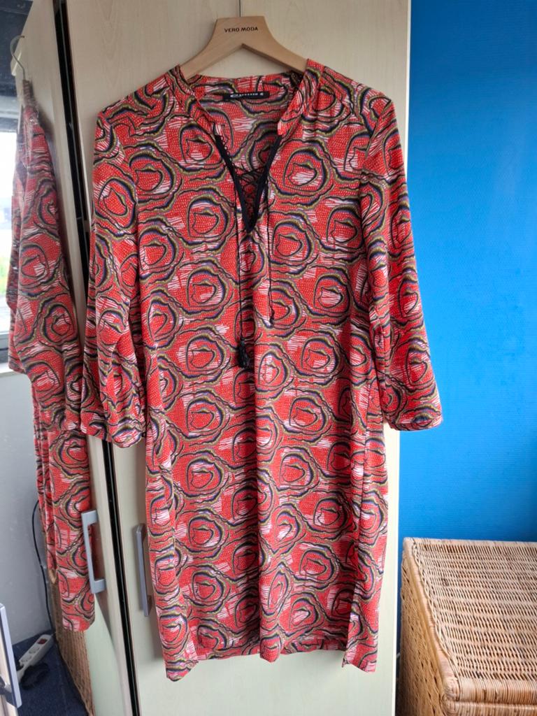 Expresso Zomerjurk Maat 40 Rood Dunne Stof, Maat 38/40 (M), Expresso, Ophalen of Verzenden, Zo goed als nieuw