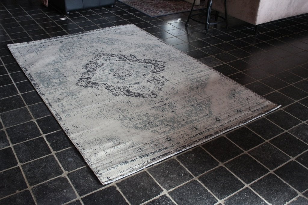 Vloerkleed Lifa Living Thuy Aqua Vintage Perzisch 160x230, Ophalen, 150 tot 200 cm, Beige, Rechthoekig