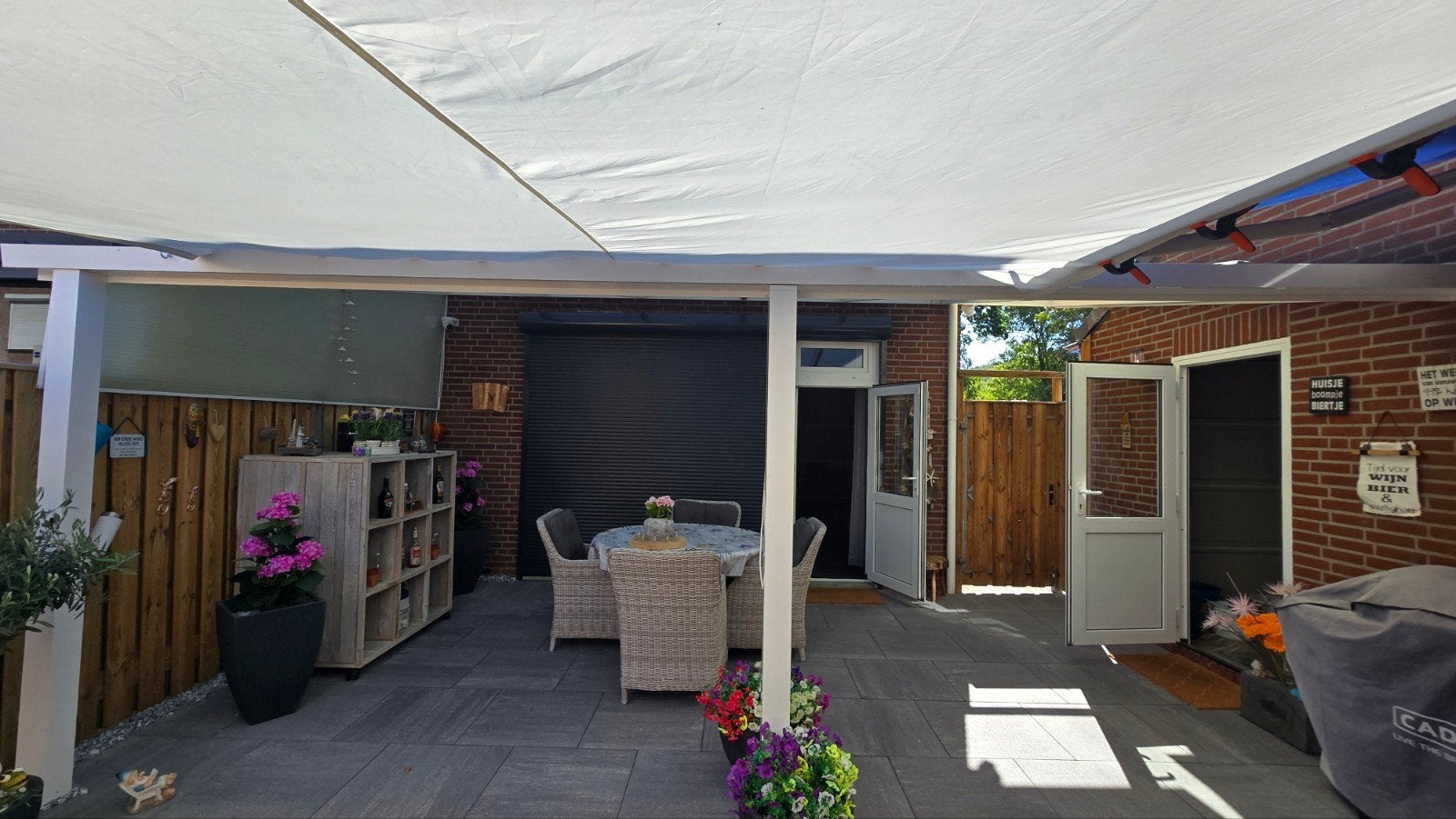 Veranda met polycarbonaat dak, Tuin en Terras, Ophalen of Verzenden, Gebruikt, Veranda