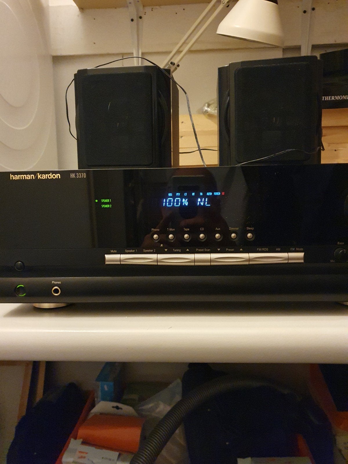 Harman/Kardon HK 3370 Stereo Receiver met afstandsbediening, Gebruikt, 120 watt of meer, Stereo, Ophalen