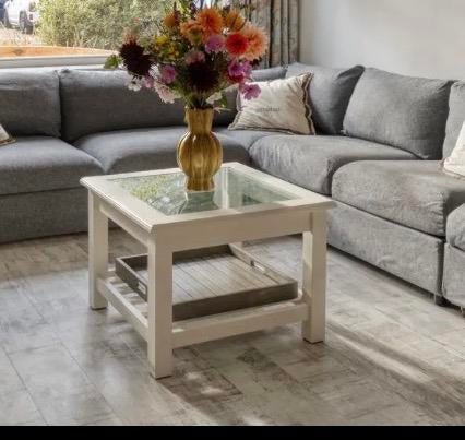 IN PRIJS VERLAAGD originele Rivièra Maison salon tafel, Ophalen, Gebruikt, 50 tot 100 cm, 50 tot 75 cm