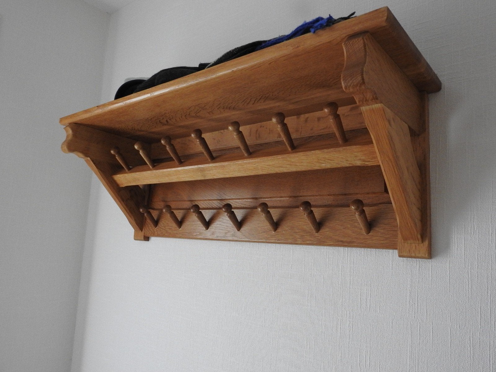 Massief eiken wandkapstok - Merk Oisterwijk, Gebruikt, 100 tot 150 cm, Hout, Ophalen