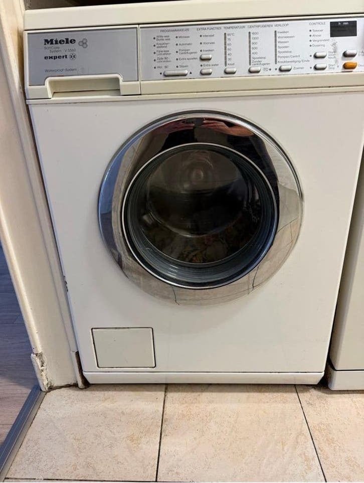 Miele SoftCare System V 5560 expert Wasmachine, Ophalen, Gebruikt, Voorlader, Wolwasprogramma