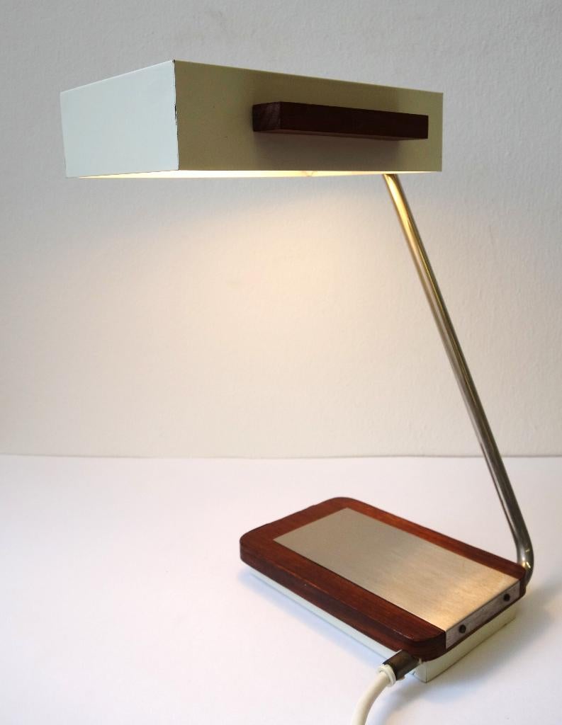 Vintage bureaulamp Kaiser Leuchten tafellamp Bauhaus lamp, Overige materialen, Gebruikt, Minder dan 50 cm, Vintage Bauhaus design bureau lamp retro industrieel