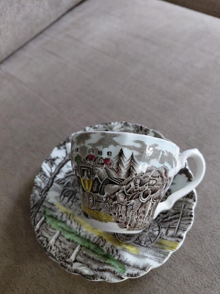 Antiek kopje met mooi motief, Ophalen of Verzenden