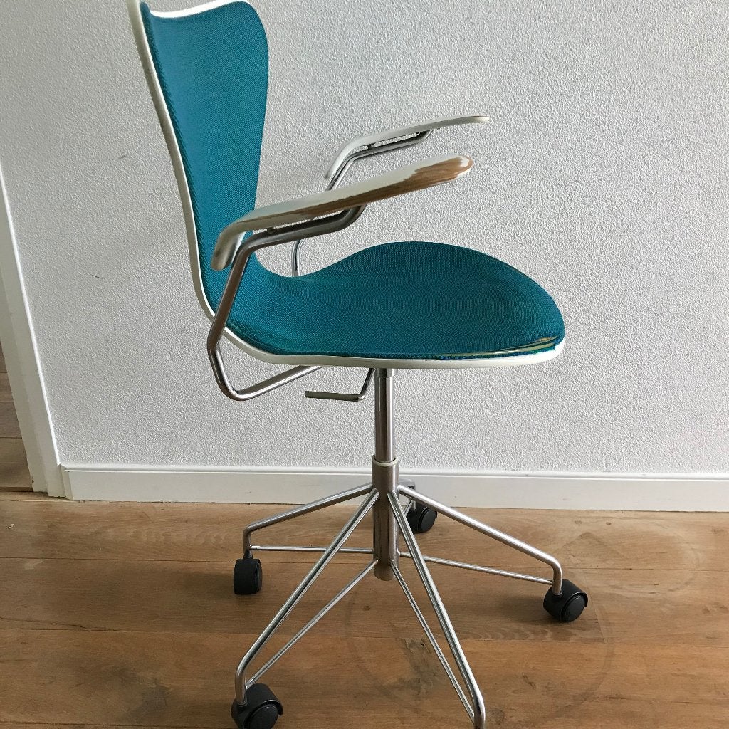 Fritz Hansen vlinderstoel 3117 bureaustoel retro vintage, Gebruikt, Zwart, Ophalen of Verzenden, Nvt
