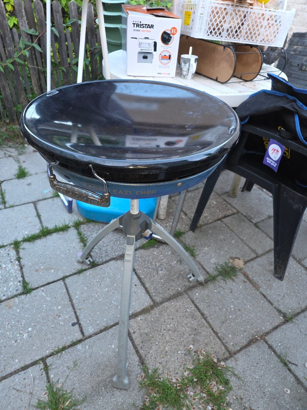 Skottelbraai  2 stuks in 1 koop mogen samen weg voor €125, Tuin en Terras, Gasbarbecues, Ophalen, Gebruikt, Cadac eazi chef