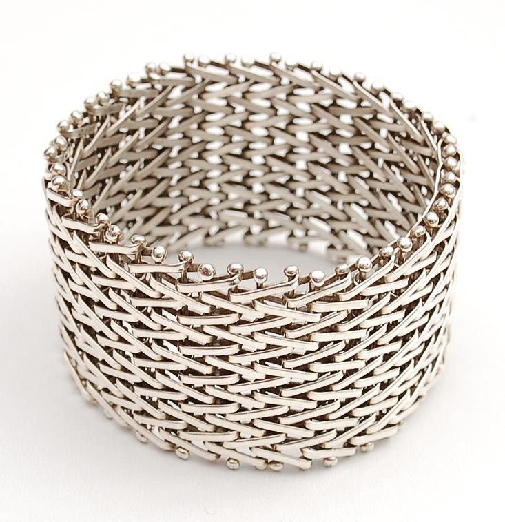 Te koop gevraagd: Hans Appenzeller V-mesh armband, Ophalen, Zo goed als nieuw, Zilver