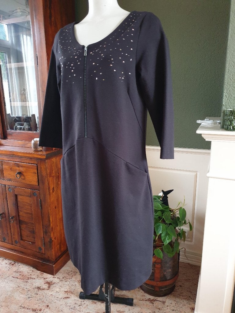 Sandwich dikkere en warme jurk LBD mt L 42 44, Verzenden, Zwart, Maat 42/44 (L), Zo goed als nieuw
