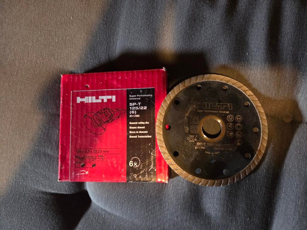 Hilti SP-T 125/22 Diamant Slijpschijven - Nieuw, Ophalen of Verzenden, Nieuw, 1000 watt of meer, Haakse handslijpmachine