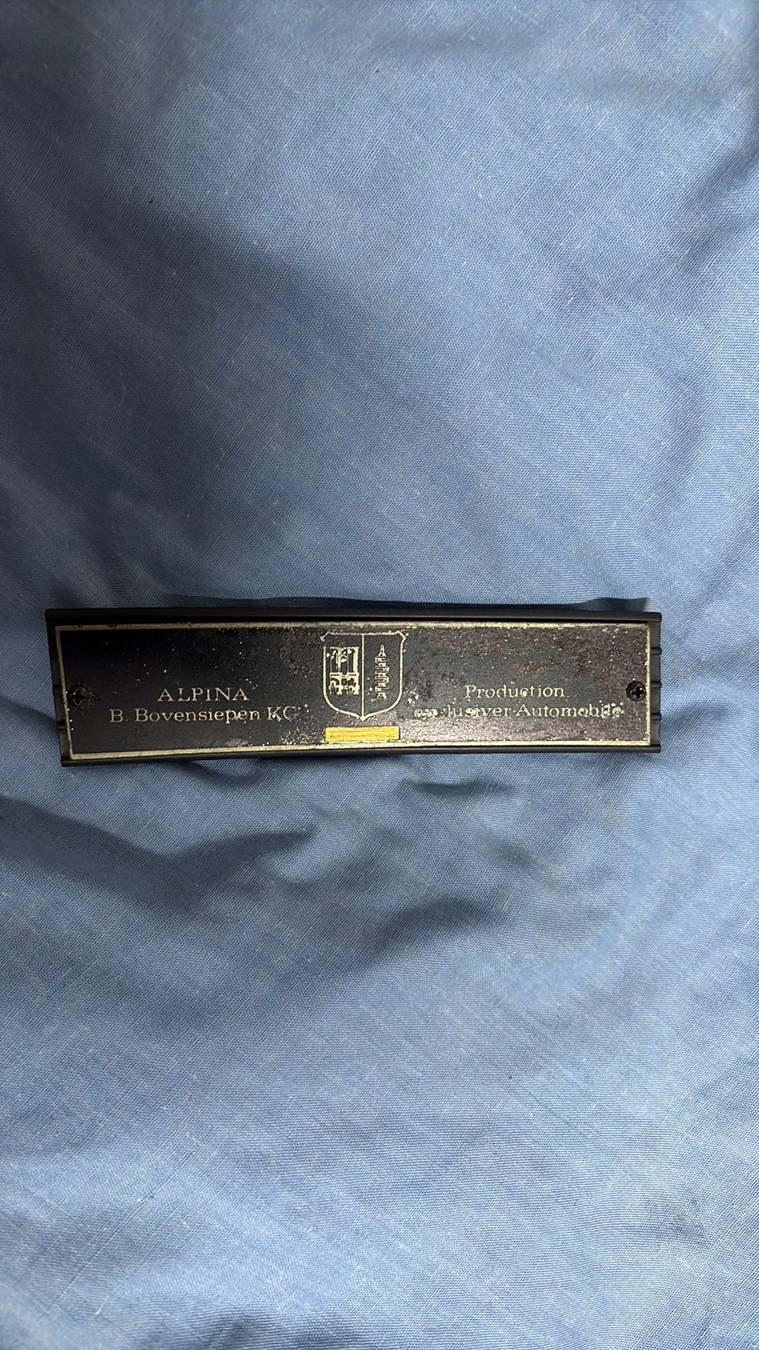 Origineel alpina dashboard plaatje voor een bmw e21, Ophalen of Verzenden