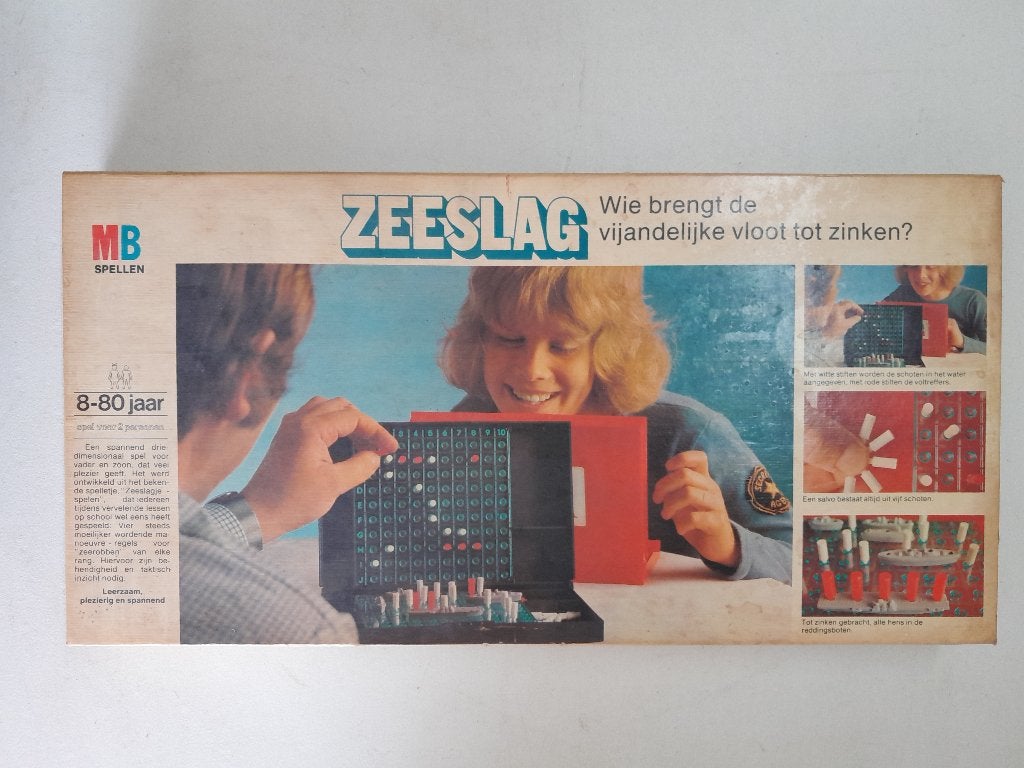 Bordspel Zeeslag, Een of twee spelers, Ophalen of Verzenden, Gebruikt, MB Spellen