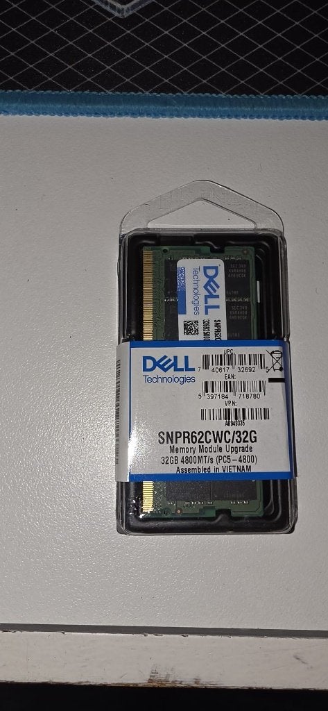 Dell Laptop Geheugen 32GB DDR5 4800Mhz - single stick!, Computers en Software, 32 GB, Ophalen of Verzenden, Zo goed als nieuw