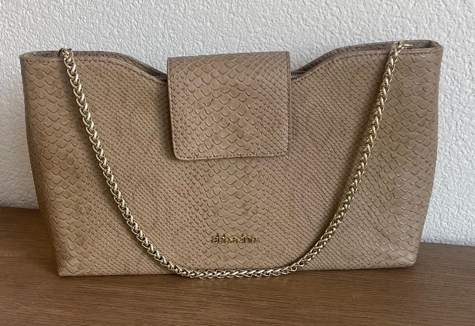 Mooie chique handtas van Abbacino, Ophalen of Verzenden, Zo goed als nieuw, Beige, Schoudertasje