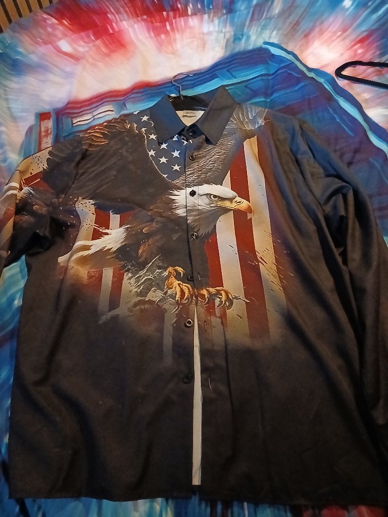 OVERHEMD - EAGLE  U.S.A !!!!!!!!!!!!!!!!, Ophalen of Verzenden, Nieuw, Meerkleurig, Halswijdte 43/44 (XL)