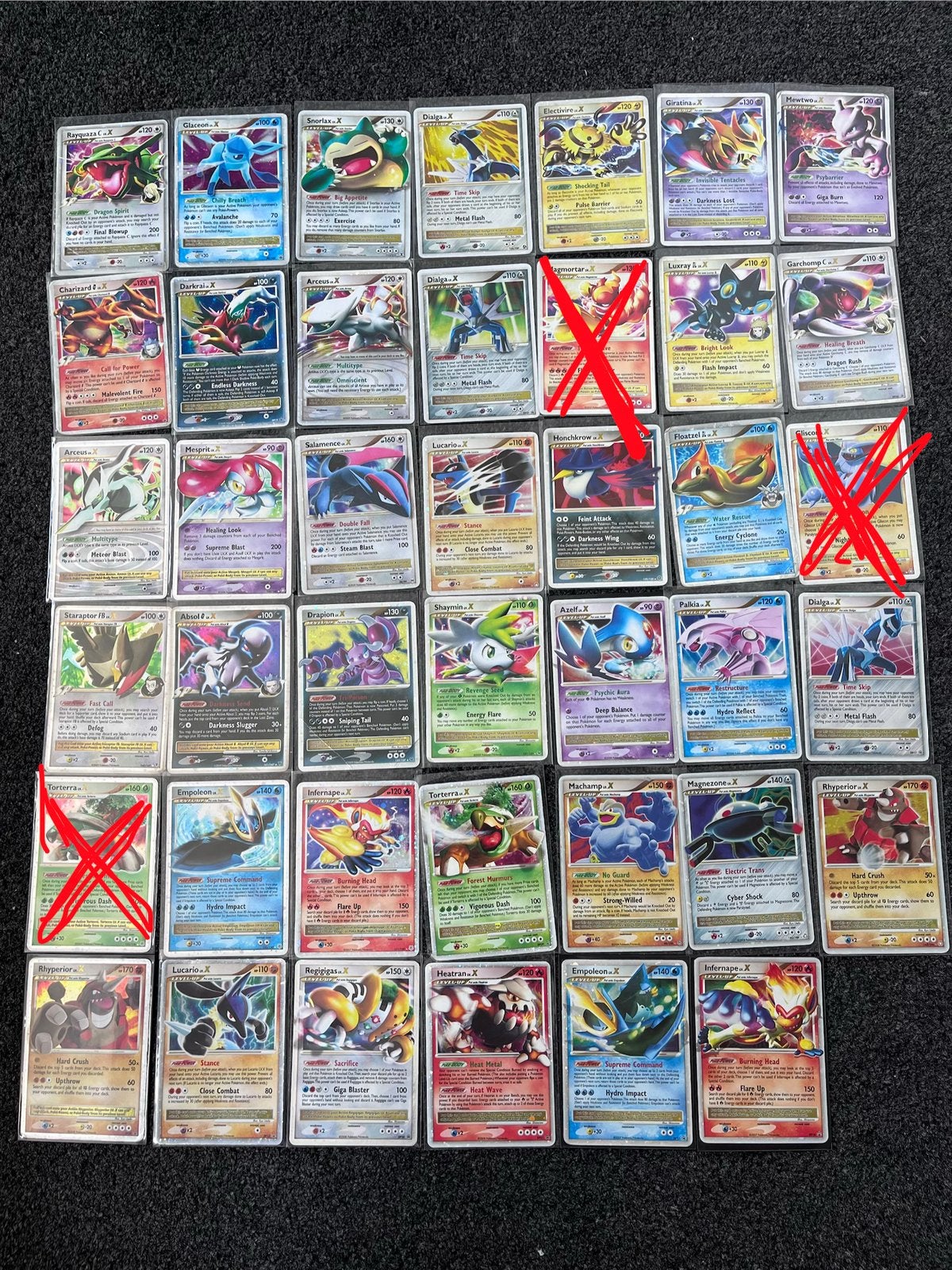 Pokémon 41x oude LV.X kaarten 2007-2009 series, Verzenden, Zo goed als nieuw, Meerdere kaarten, Foil