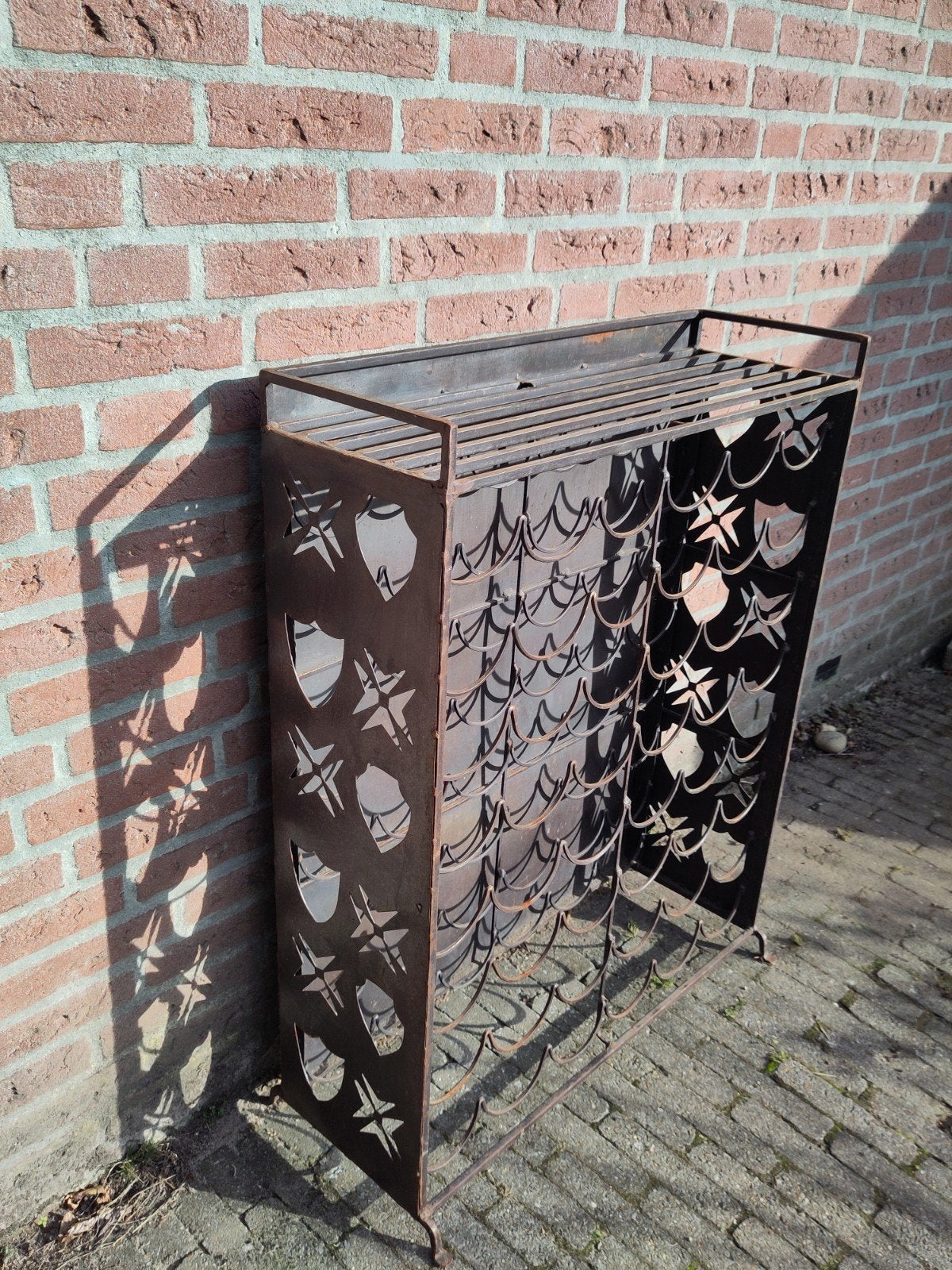 Gietijzeren wijnrek, Huis en Inrichting, Ophalen, Gebruikt