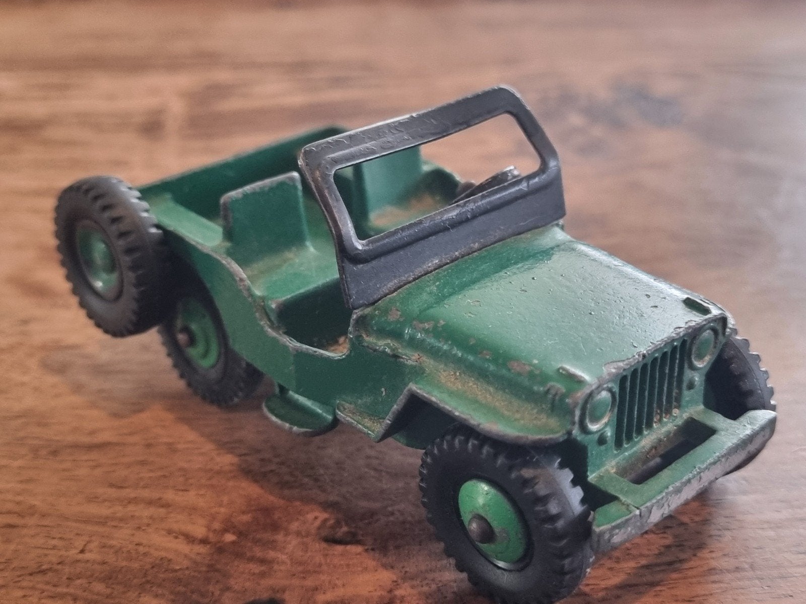 Vintage Dinky Toys Jeep - Groen Die-cast Modelauto, Ophalen of Verzenden