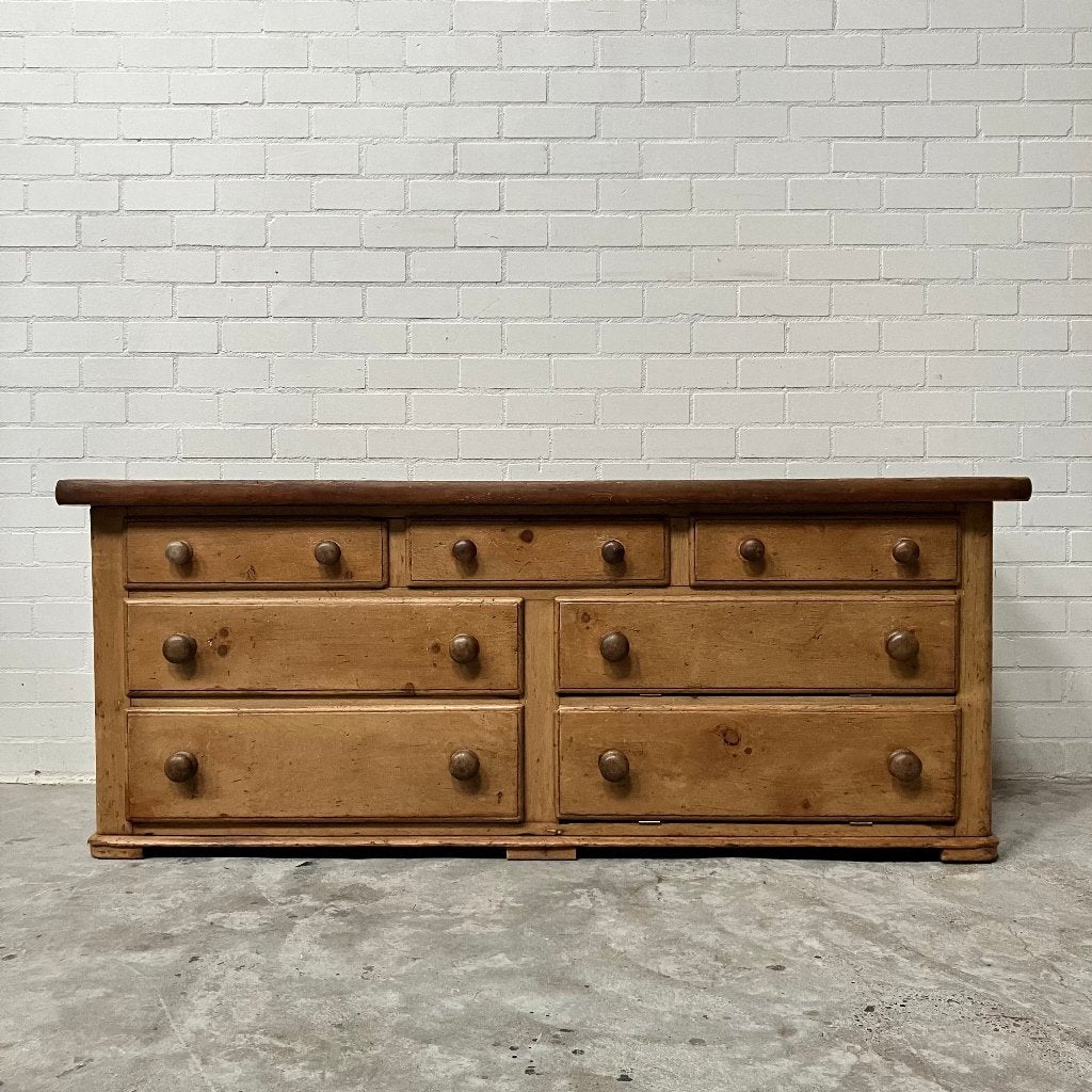 Vintage antiek grenen dressoir kast TV meubel ladekast, Huis en Inrichting, Kasten | Dressoirs, Ophalen of Verzenden, Gebruikt