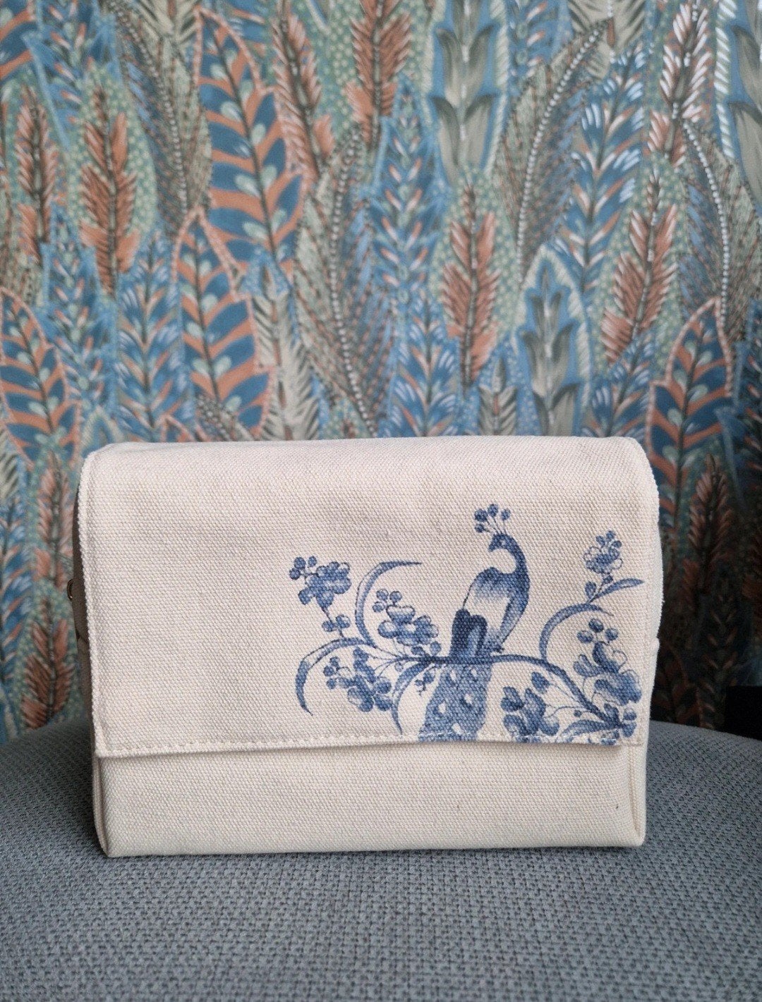 Rituals x Rijksmuseum toilettas/clutch met pauwprint, Sieraden, Tassen en Uiterlijk, Ophalen of Verzenden, Nieuw, Beige, Overige typen
