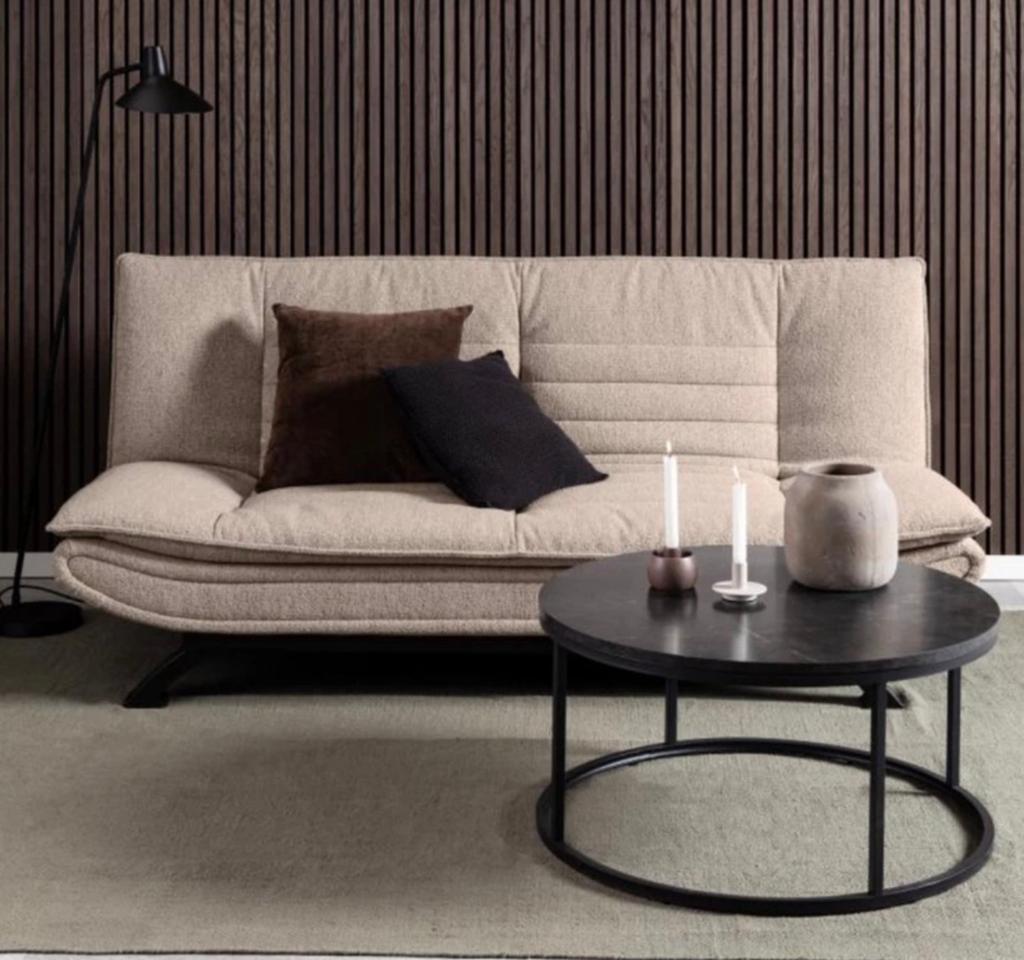 Slaapbank zgan beige - woonexpress, giga meubel, so home, Ophalen, Beige, Tweepersoons, Zo goed als nieuw