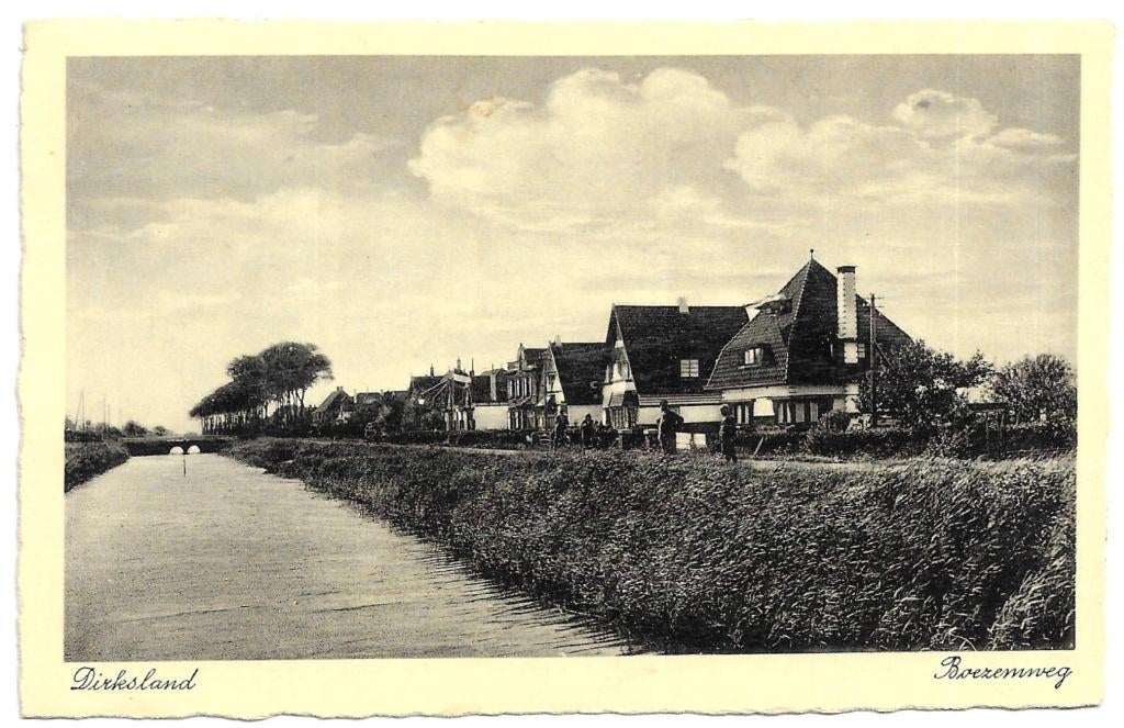AK Dirksland - Boezemweg, Verzenden, 1920 tot 1940, Gelopen, Zuid-Holland