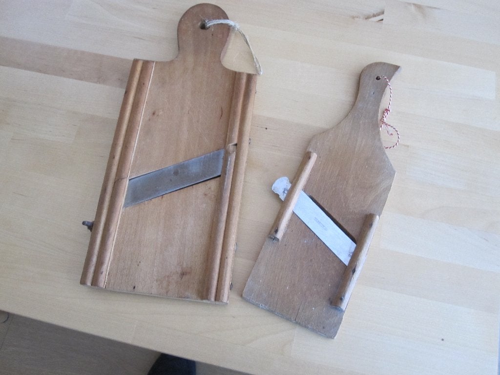 2antieke, houten keukenschaven., Antiek en Kunst, Ophalen of Verzenden