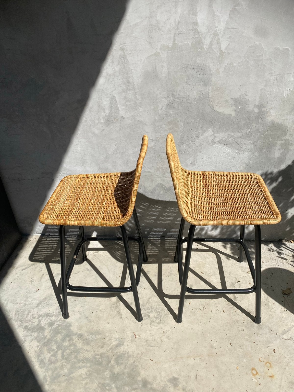 Set van 2 vintage lage krukken van Dirk van Sliedregt voor R, Ophalen, Gebruikt, Overige materialen