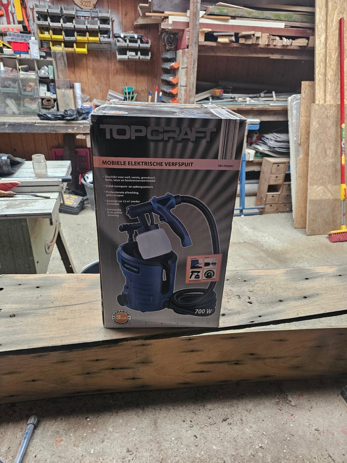 Nieuwe TOPCRAFT Mobiele Elektrische Verfspuit 700W, Ophalen, Nieuw, Verfspuit of Verfpomp